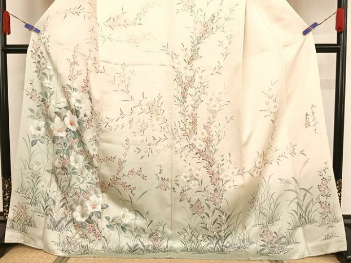楽天市場】平和屋着物▽京友禅 高林勝司 訪問着 手描き 枝花文 暈し 