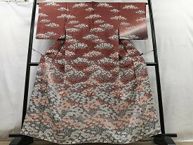 平和屋着物■訪問着　菊尽くし　暈し染め　銀彩　正絹　逸品　CAAT3448xe