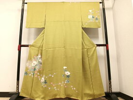 平和屋着物■訪問着　枝花文　金彩　正絹　逸品　AAAW7532ph