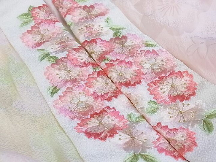 平和屋本店□極上 振袖・長襦袢(無双仕立て・半衿刺繍)・袋帯 3点  