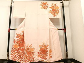 平和屋着物■訪問着　草花文　金彩　正絹　逸品　AAAW7538ph