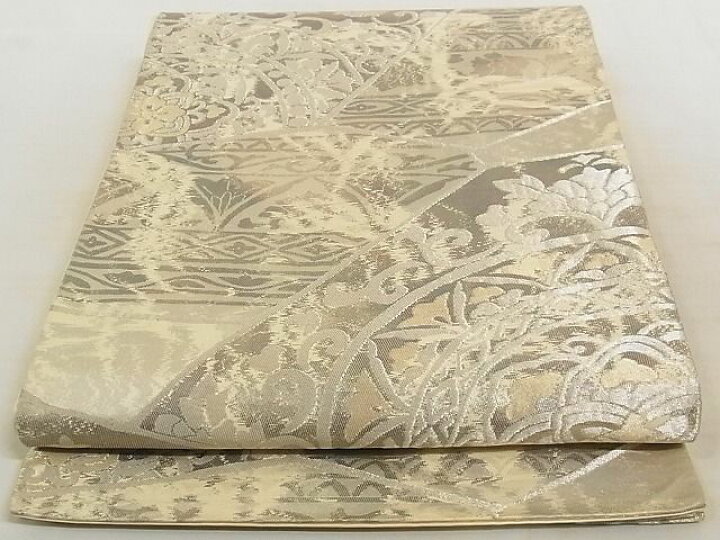 216 正絹 袋帯 引箔 六通柄.035ho（逸品】袋帯 六通柄 仕立て上がり 