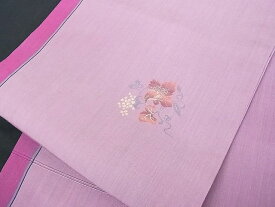平和屋川間店■太鼓柄袋帯　葡萄文　正絹　逸品　A-uw2101