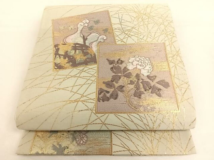 楽天市場】平和屋着物◎六通柄袋帯 色紙飛鶴花文 金銀糸 正絹 逸品 