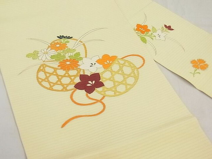 楽天市場】平和屋1□希少 夏物 銀座 志ま亀 九寸名古屋帯 絽塩瀬 花籠 