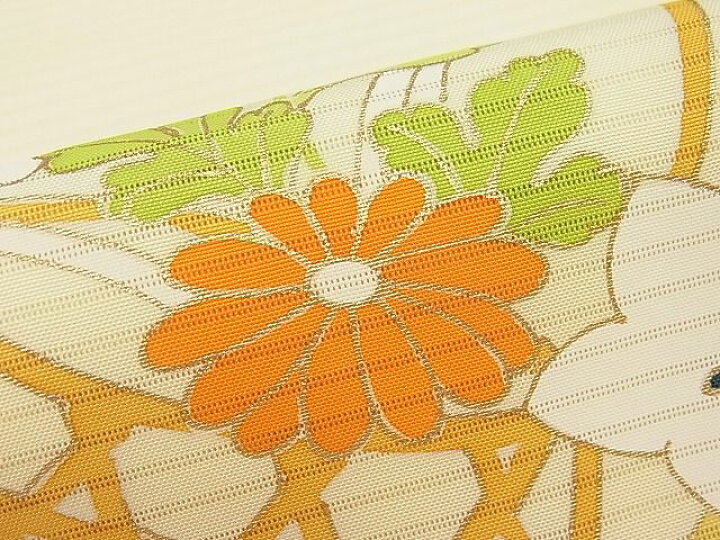 楽天市場】平和屋1□希少 夏物 銀座 志ま亀 九寸名古屋帯 絽塩瀬 花籠  