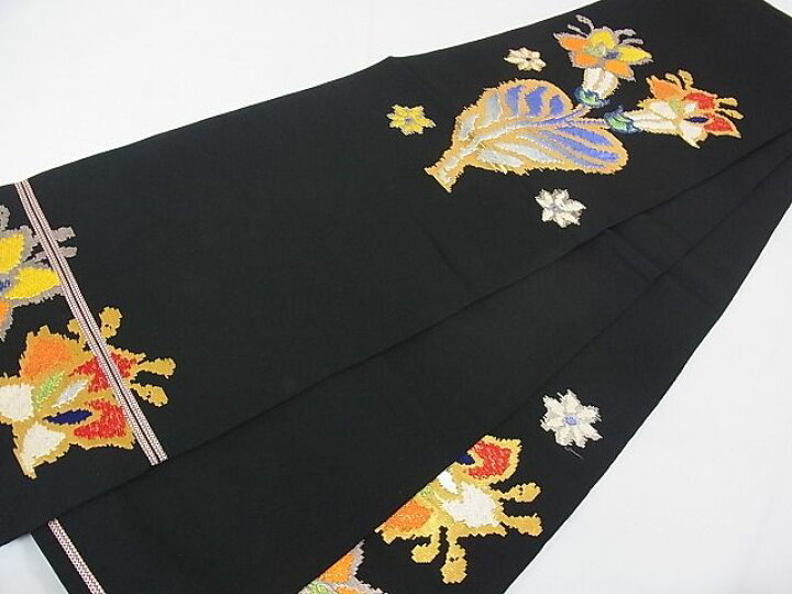 楽天市場】平和屋2□最高級 龍村平蔵製 本袋帯 モール一房文 黒地 金  