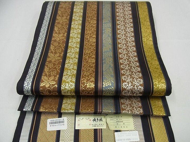 楽天市場】平和屋本店□極上 本場筑前博多織 両面 全通柄袋帯 黒木織物 