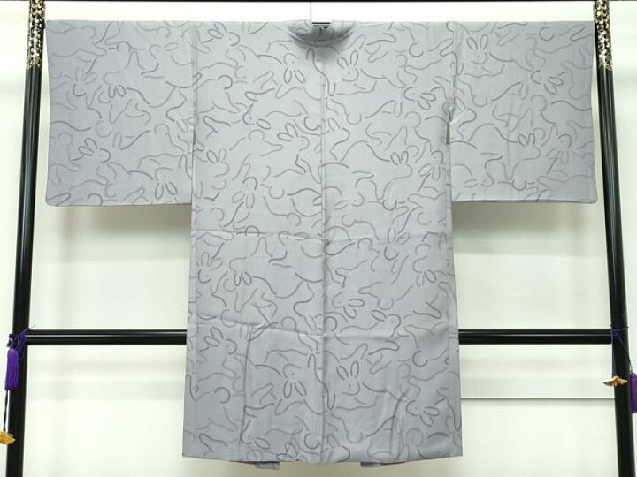 楽天市場】平和屋本店□極上 長羽織 兎 鳩羽鼠色地 逸品 CZAA1902s5  