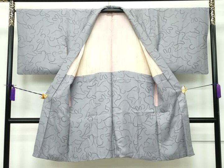 楽天市場】平和屋本店□極上 長羽織 兎 鳩羽鼠色地 逸品 CZAA1902s5  
