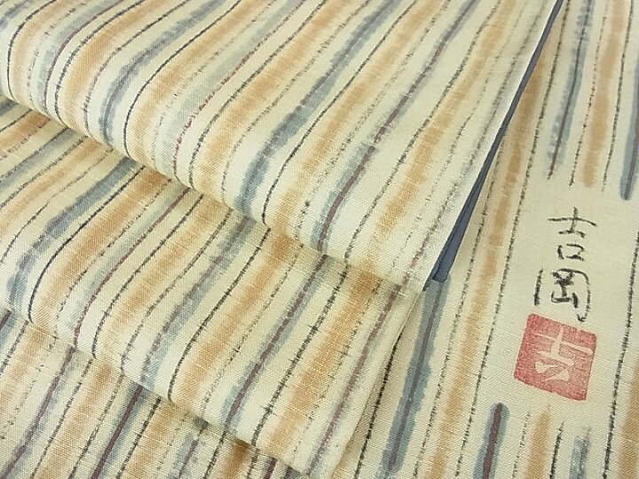 楽天市場】平和屋本店□極上 染司よしおか 五代目 吉岡幸雄 紬 縞 逸品  