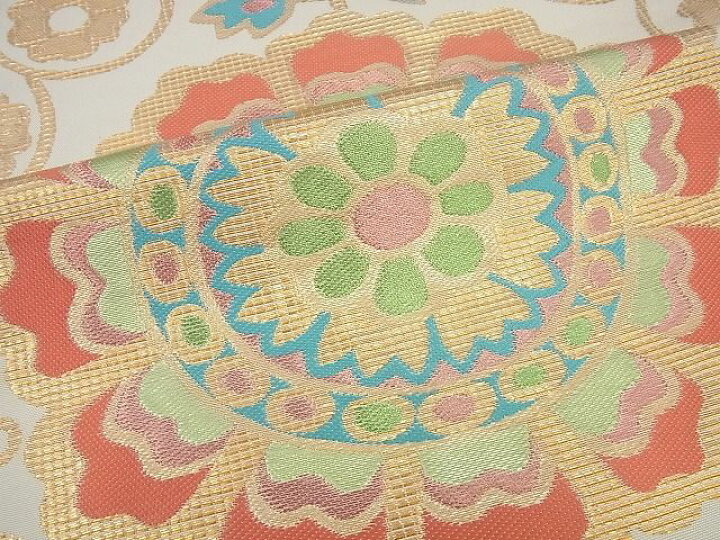 楽天市場】平和屋1□極上 洛風林 工芸帯地 六通柄 本袋帯 吉祥花唐草文  