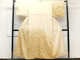 平和屋着物■訪問着　駒刺繍　花丸文　暈し染め　金彩　正絹　逸品　未使用　CAAT6664xi
