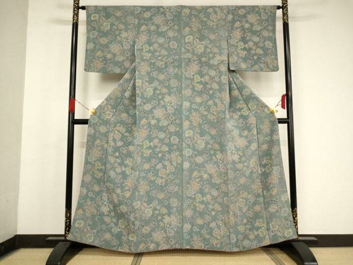 楽天市場】平和屋着物□上質な小紋 更紗花文 鬼しぼ縮緬 正絹 逸品 
