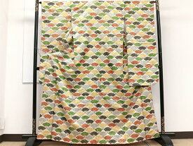 平和屋着物■豪華振袖　扇散らし　金彩　金通し地　正絹　逸品　CAAT6672xi