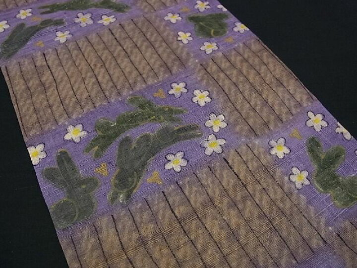 楽天市場】平和屋本店□希少 染色作家 山本由季 九寸名古屋帯 紬地 兎  