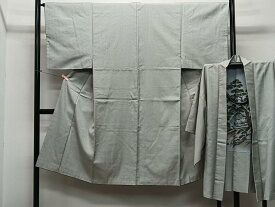 平和屋着物■男性　お召　アンサンブル　120亀甲　総詰め　正絹　逸品　CAAT8493kb
