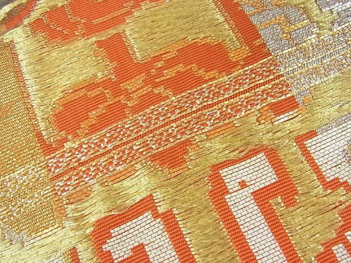 楽天市場】平和屋本店□龍村平蔵製 六通柄袋帯 円文白虎錦 金銀糸 逸品  