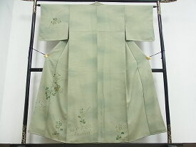 平和屋川間店■訪問着　枝菊　駒刺繍　金彩　逸品　ox1819