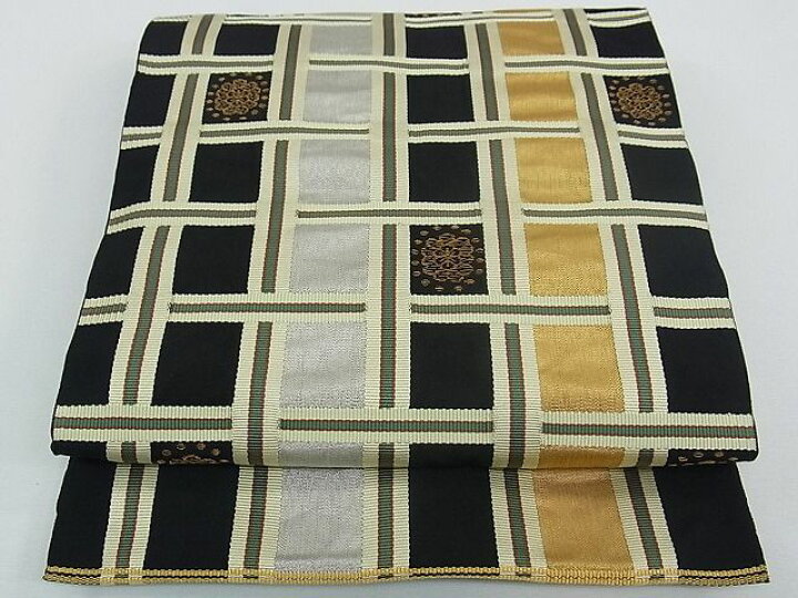 楽天市場】平和屋1□極上 西陣 川島織物 八寸名古屋帯 吉野間道 格子花  