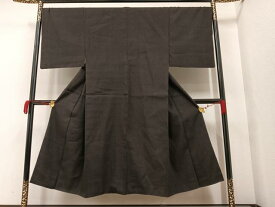平和屋着物■男性　紬　黒紅色　正絹　逸品　AAAW8788ph