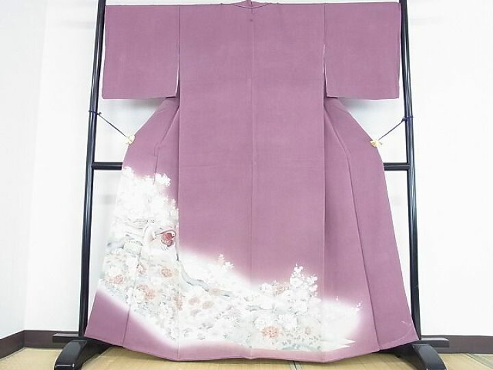 豪華色留袖流水鴛鴦花文金彩逸品未使用