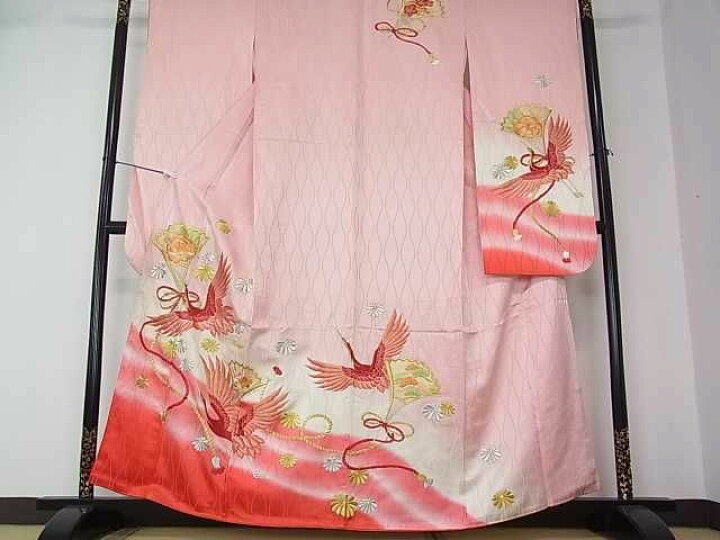 楽天市場】平和屋2□豪華振袖 総刺繍 飛鶴扇草花文 暈し染め 金銀糸