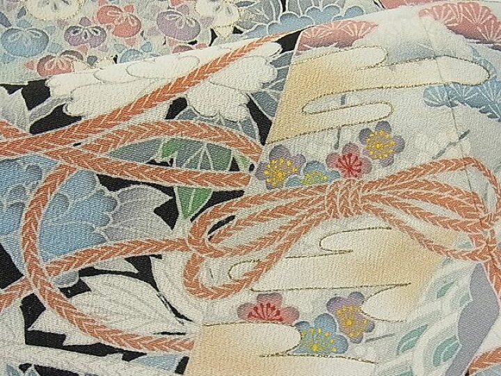 楽天市場】平和屋1□豪華黒留袖 刺繍 飛鶴檜扇牡丹花文 金糸 逸品 