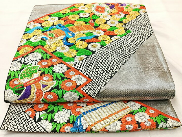 楽天市場】平和屋着物◎六通柄袋帯 唐織 花宝尽くし 金銀糸 正絹 逸品 