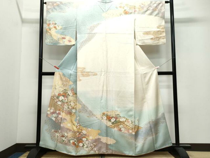 楽天市場】平和屋着物○訪問着 屏風草花文 暈し染め 金彩 正絹 逸品 