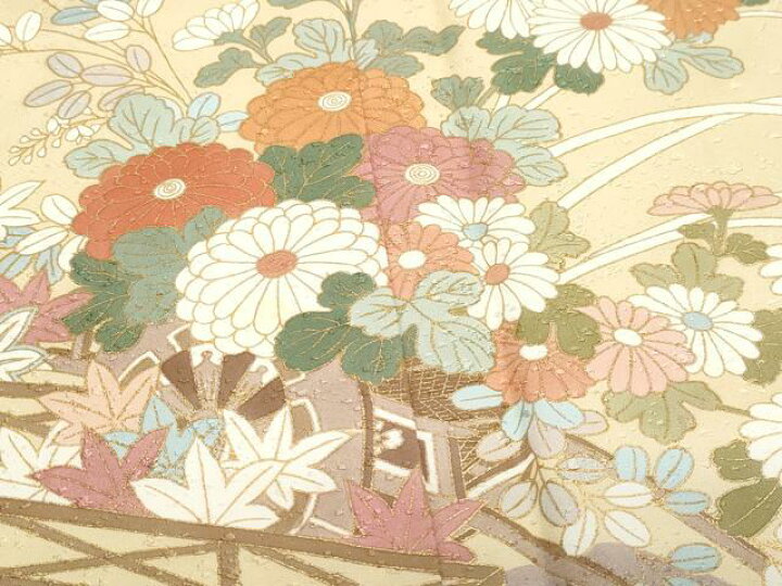 楽天市場】平和屋着物○訪問着 屏風草花文 暈し染め 金彩 正絹 逸品 