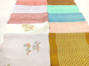 平和屋着物★和装小物 上質な帯揚げ 10枚セット 逸品 CAAM9753xe