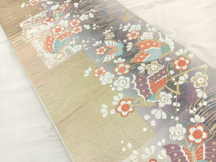 楽天市場】平和屋着物◎六通柄袋帯 唐織 花蝶文 金糸 正絹 逸品  