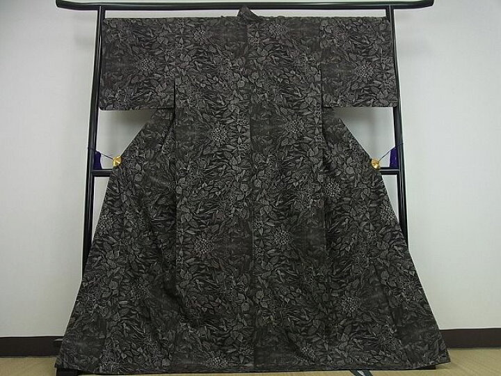 楽天市場】平和屋1□極上 本場大島紬 割り込み絣 泥染 花尽くし 逸品  