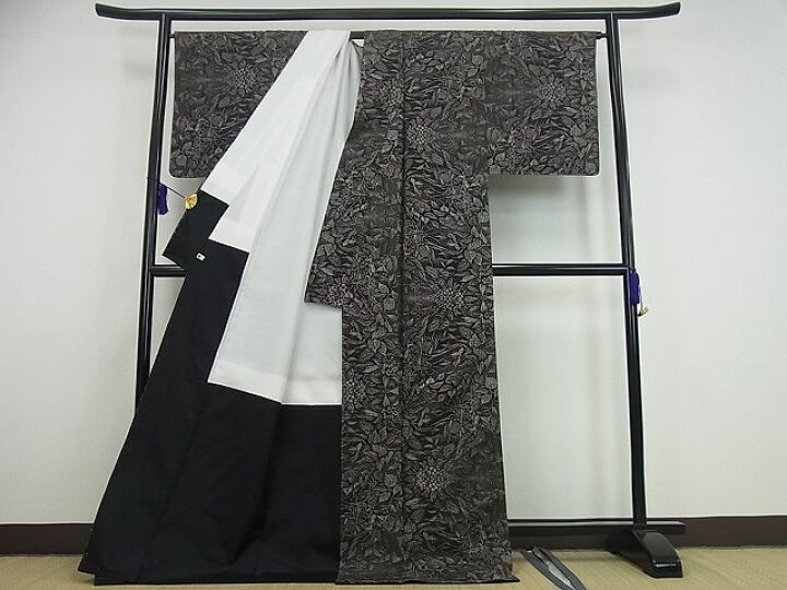 楽天市場】平和屋1□極上 本場大島紬 割り込み絣 泥染 花尽くし 逸品  