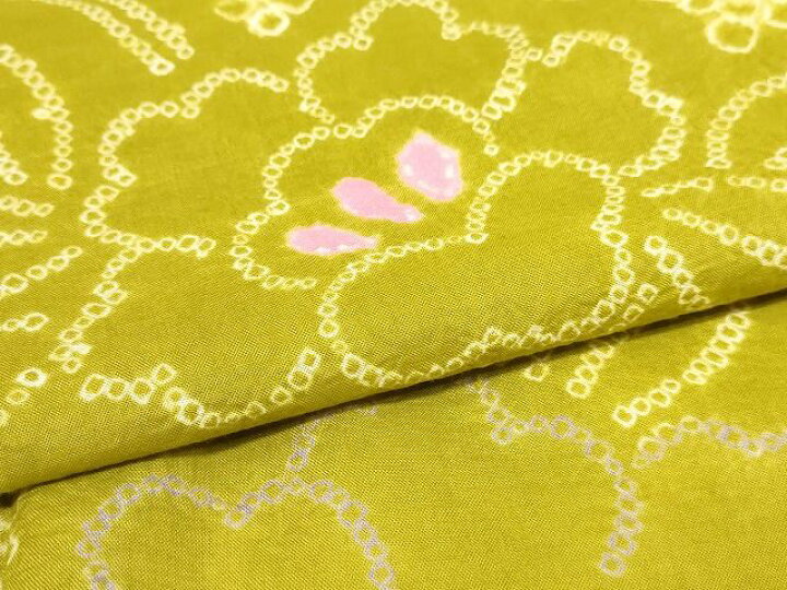 平和屋本店□極上 夏物 浴衣 有松鳴海絞り 舞花文 綿 逸品 未使用 