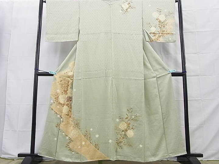 楽天市場】平和屋野田店□訪問着 刺繍 流水草花文 金彩 鬼しぼ縮緬 