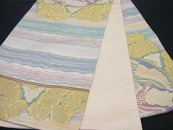 楽天市場】平和屋1□極上 龍村晋謹製 全通柄袋帯 天平花喰鸚鵡文錦  