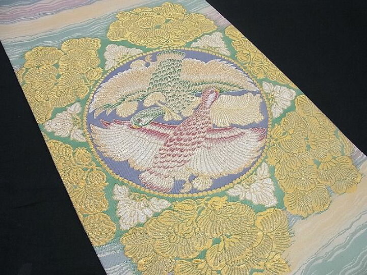 楽天市場】平和屋1□極上 龍村晋謹製 全通柄袋帯 天平花喰鸚鵡文錦  