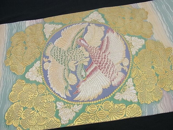 楽天市場】平和屋1□極上 龍村晋謹製 全通柄袋帯 天平花喰鸚鵡文錦  