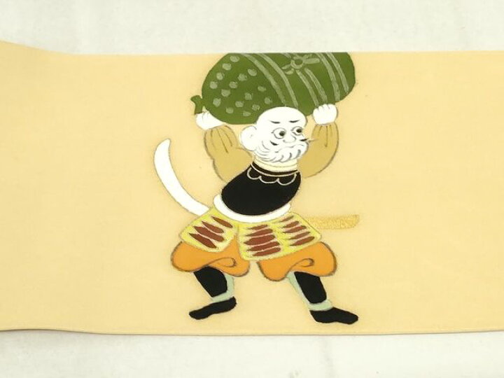 楽天市場】平和屋本店□極上 銀座 志ま亀 九寸名古屋帯 大津絵 花売娘  