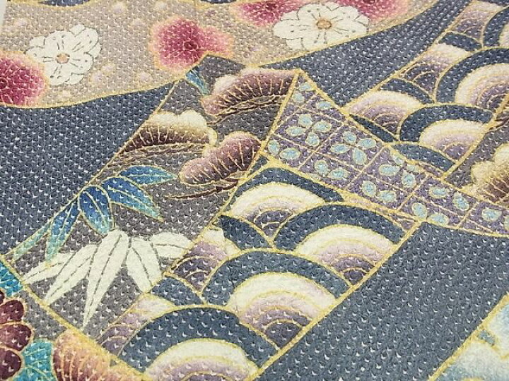 楽天市場】平和屋本店□極上 名門 藤娘きぬたや・総絞り 振袖 束ね熨斗  