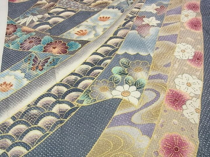 楽天市場】平和屋本店□極上 名門 藤娘きぬたや・総絞り 振袖 束ね熨斗  