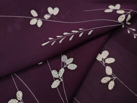 平和屋着物＊夏物　小紋　絽　枝葉文　正絹　逸品　CAAT4285ut