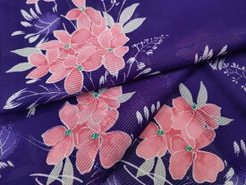 平和屋着物＊夏物　小紋　絽　草花文　洗える着物　未使用　CAAT4286ut