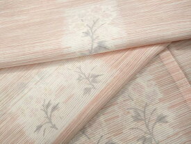 平和屋着物＊夏物　小紋　絽　色紙草花文　洗える着物　CAAT4290ut