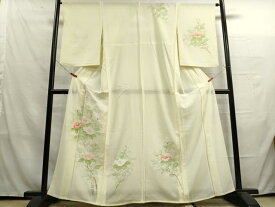 平和屋着物＊夏物　訪問着　絽　手描き　枝花文　正絹　逸品　DAAT5761ud
