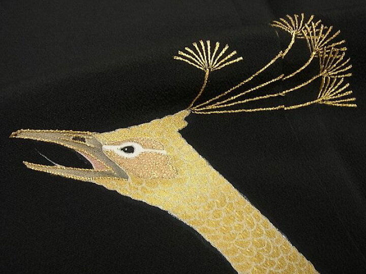 楽天市場】平和屋本店□極上 人間国宝 森口華弘 蒔糊友禅 黒留袖 孔雀  