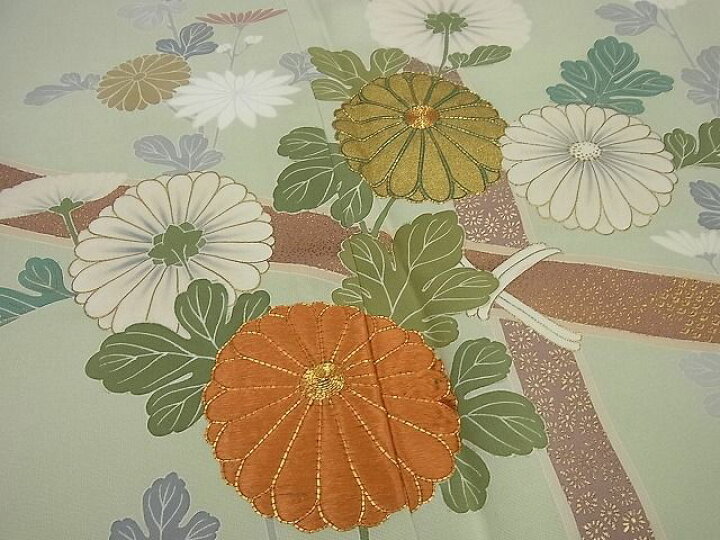 楽天市場】平和屋本店□極上 創業460年・千總 訪問着 駒刺繍 竹垣花文  