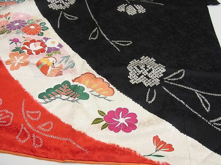 楽天市場】平和屋本店□極上 七五三 女の子 7歳 祝着 絞り 花鳥文 逸品  